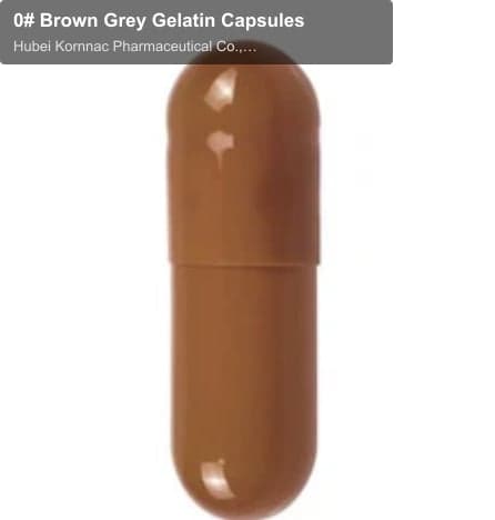 0# Brown Grey Gelatin Capsules