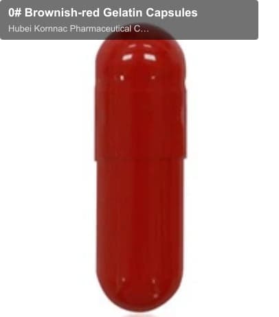 0# Brownish-red Gelatin Capsules