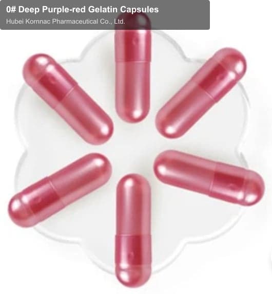 0# Deep Purple-red Gelatin Capsules