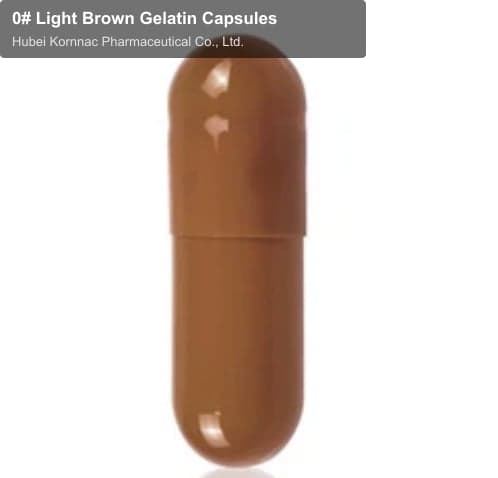0# Light Brown Gelatin Capsules