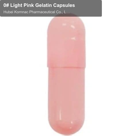 0# Light Pink Gelatin Capsules