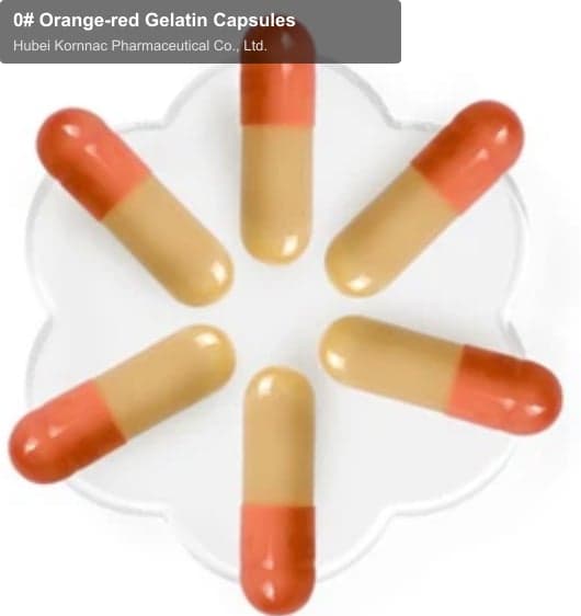 0# Orange-red Gelatin Capsules