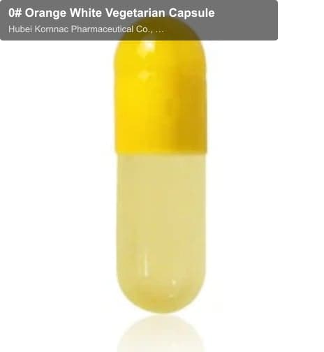 0# Orange White Vegetarian Capsule
