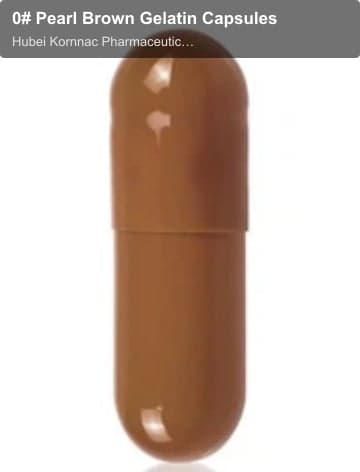 0# Pearl Brown Gelatin Capsules