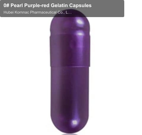 0# Pearl Purple-red Gelatin Capsules
