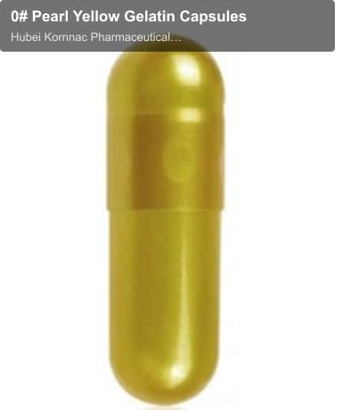 0# Pearl Yellow Gelatin Capsules