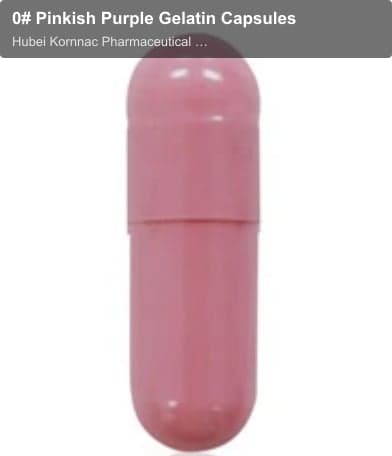 0# Pinkish Purple Gelatin Capsules
