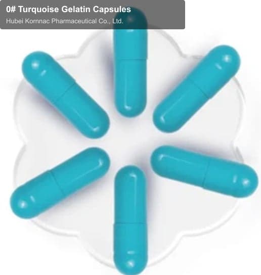 0# Turquoise Gelatin Capsules
