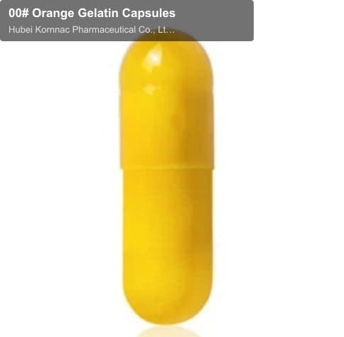 00# Orange Gelatin Capsules