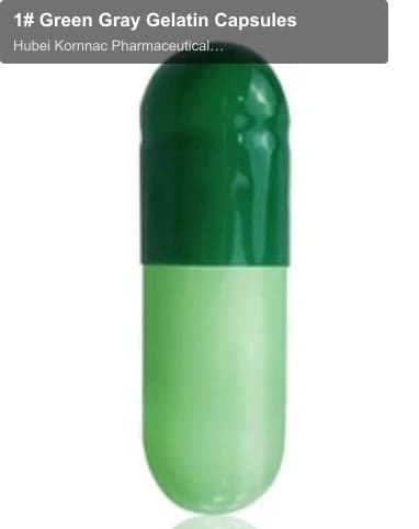 1# Green Gray Gelatin Capsules