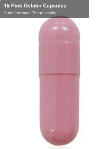 1# Pink Gelatin Capsules