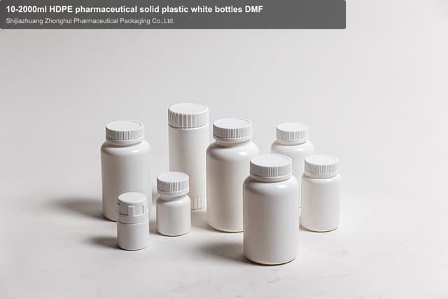 10-2000ml HDPE pharmaceutical solid plastic white bottles DMF