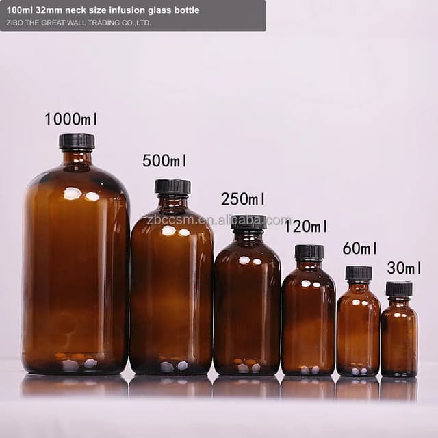 100ml 32mm neck size infusion glass bottle