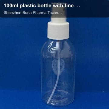100ml plastic bottle with fine mist sprayer