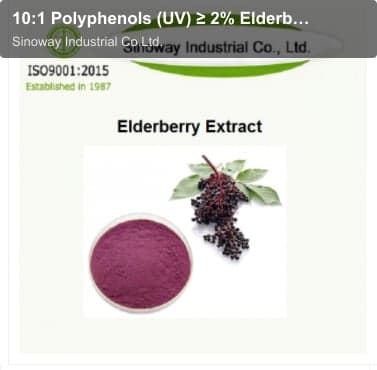 10:1 Polyphenols (UV) ≥ 2% Elderberry Extract