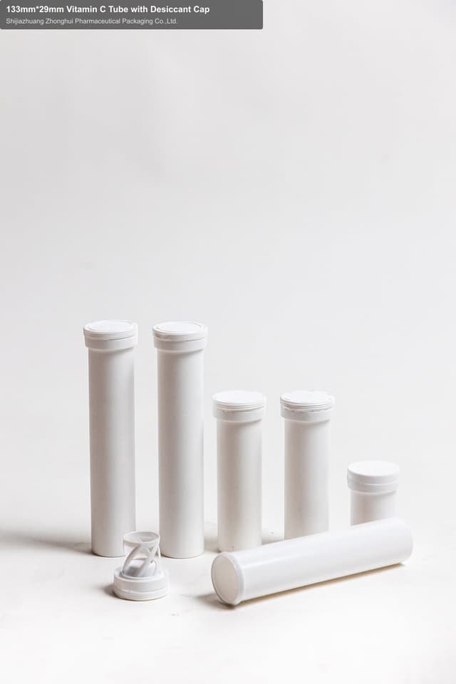 133mm*29mm Vitamin C Tube with Desiccant Cap