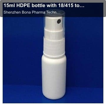 15ml HDPE bottle with 18/415 topical sprays