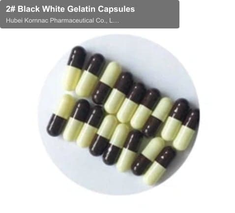 2# Black White Gelatin Capsules
