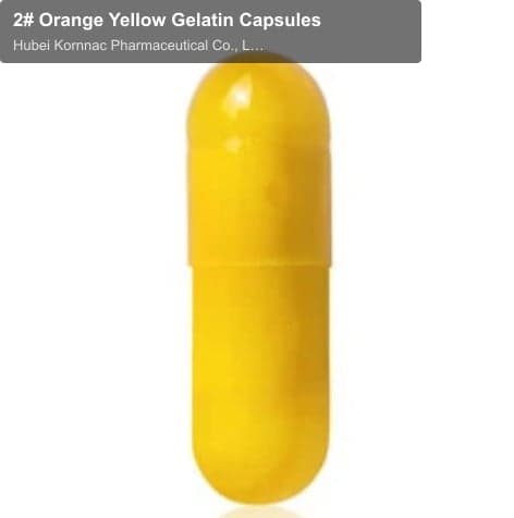 2# Orange Yellow Gelatin Capsules