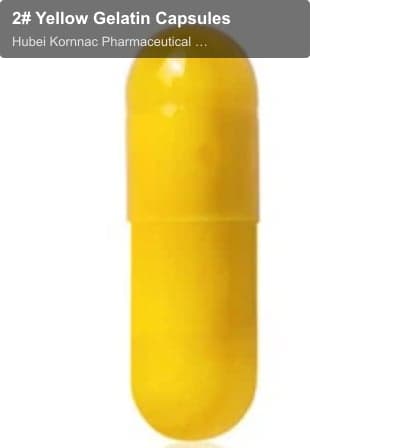 2# Yellow Gelatin Capsules