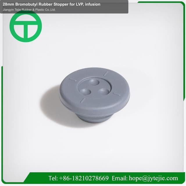 28mm Bromobutyl Rubber Stopper for LVP, infusion
