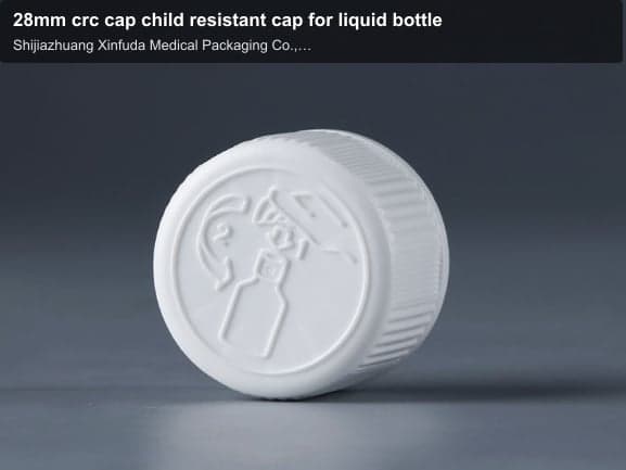 28mm crc cap child resistant cap for liquid bottle