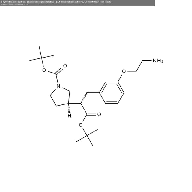 3-Pyrrolidineacetic acid, α-[[3-(2-aminoethoxy)phenyl]methyl]-1-[(1,1-dimethylethoxy)carbonyl]-, 1,1-dimethylethyl ester, (αS,3R)-
