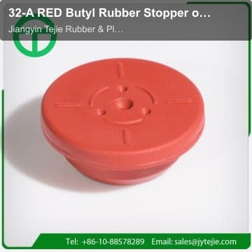 32-A RED Butyl Rubber Stopper of Antibiotic Bottles