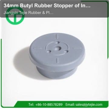 34mm Butyl Rubber Stopper of Infusion Bottles