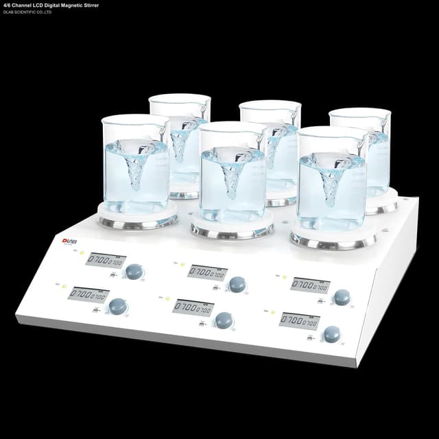 4/6 Channel LCD Digital Magnetic Stirrer