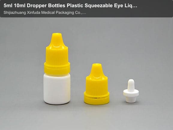 5ml 10ml Dropper Bottles Plastic Squeezable Eye Liquid Dropper Container