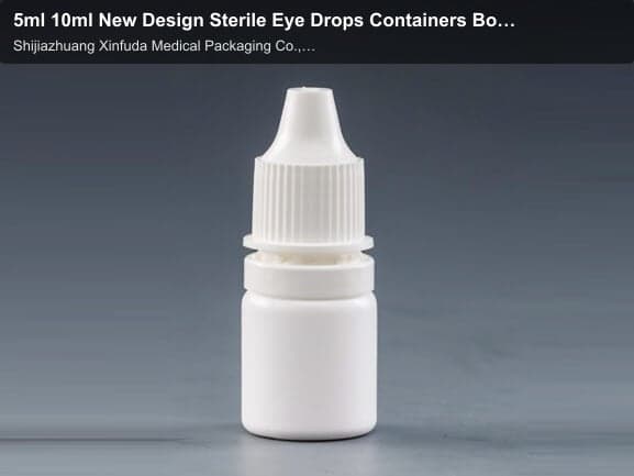 5ml 10ml New Design Sterile Eye Drops Containers Bottle Squeezable Eye Drops Plastic Bottles Wit