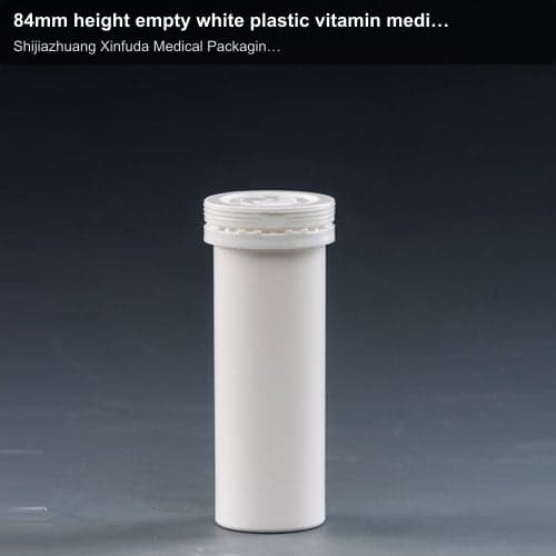 84mm height empty white plastic vitamin medicine packaging effervescent tablet tubes with desiccant