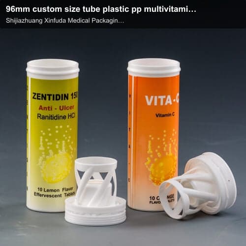 96mm custom size tube plastic pp multivitamin effervescent tablet packaging tube
