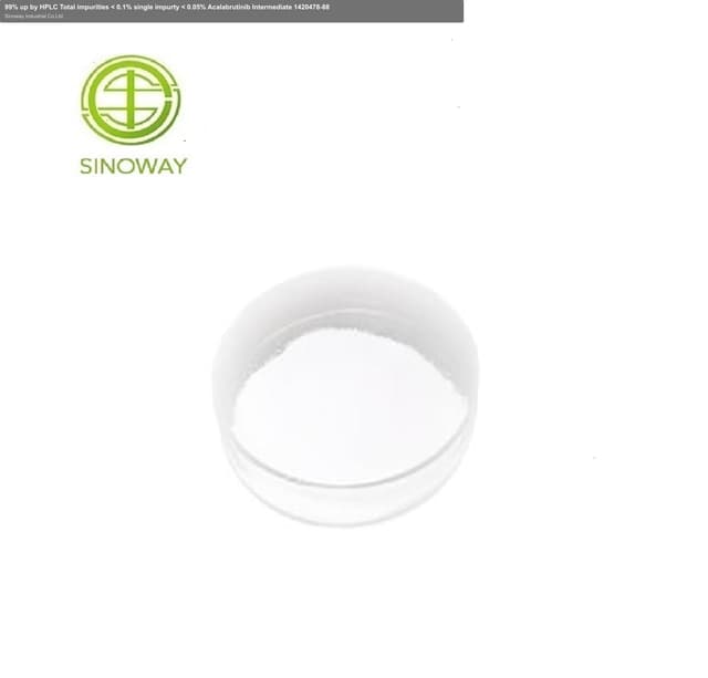 99% up by HPLC Total impurities < 0.1% single impurty < 0.05% Acalabrutinib Intermediate 1420478-88