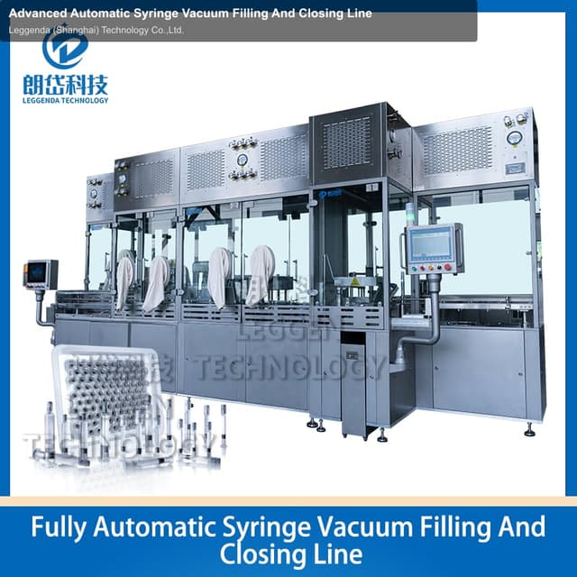 Advanced Automatic Syringe Vacuum Filling And Closing Line