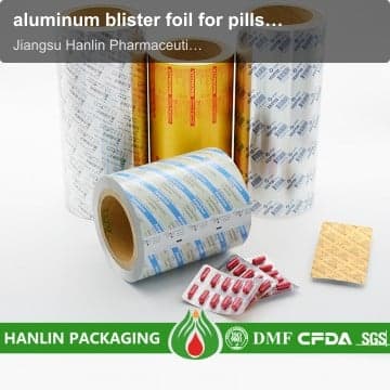 aluminum blister foil for pills capsules tablets packaging