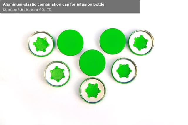 Aluminum-plastic combination cap for infusion bottle