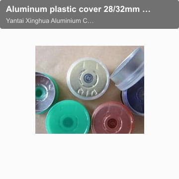 Aluminum plastic cover 28/32mm infusion bottle with aluminum plastic cover