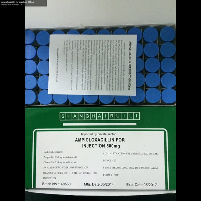 Ampicloxacillin for injection, 500mg