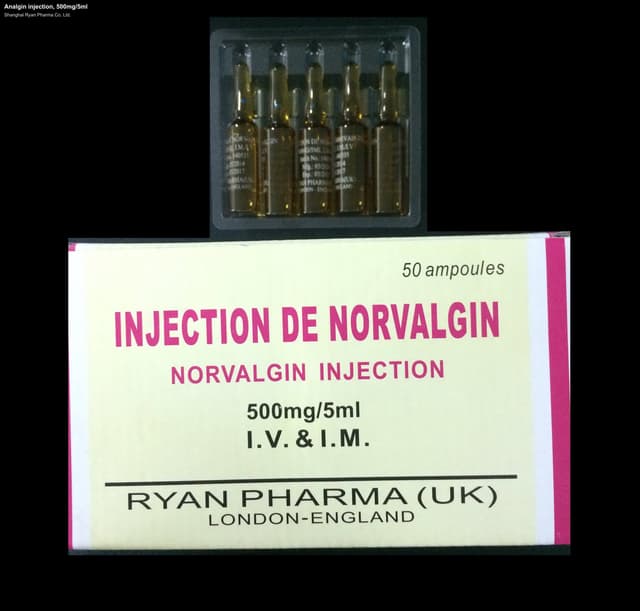 Analgin injection, 500mg/5ml