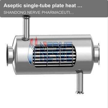 Aseptic single-tube plate heat exchanger
