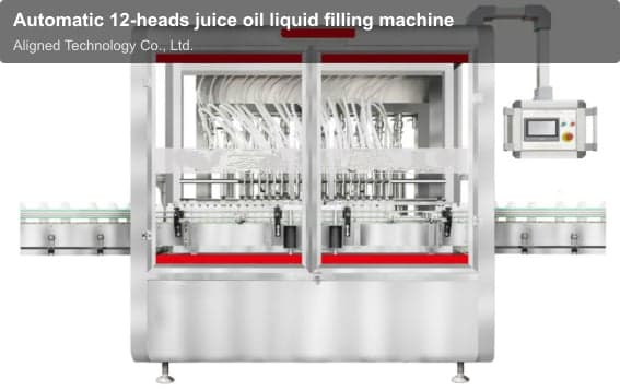 Automatic 12-heads juice oil liquid filling machine