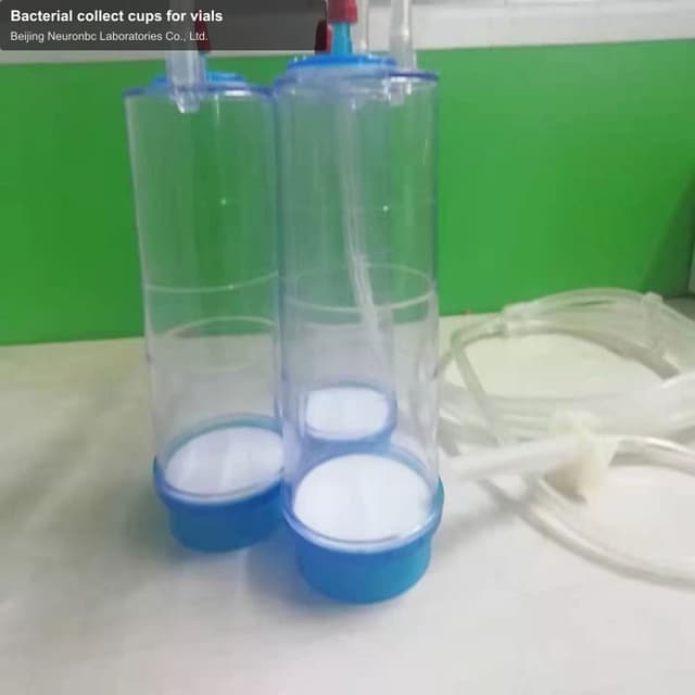 Bacterial collect cups for vials