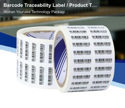 Barcode Traceability Label / Product Traceability Code Label