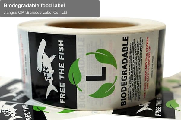 Biodegradable food label