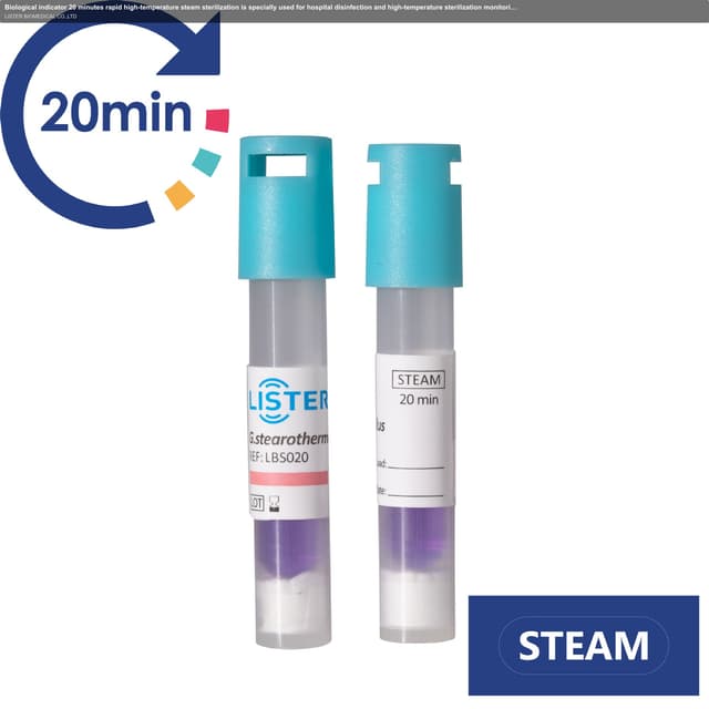 Biological indicator 20 minutes rapid high-temperature steam sterilization is specially used for hospital disinfection and high-temperature sterilization monitoring
