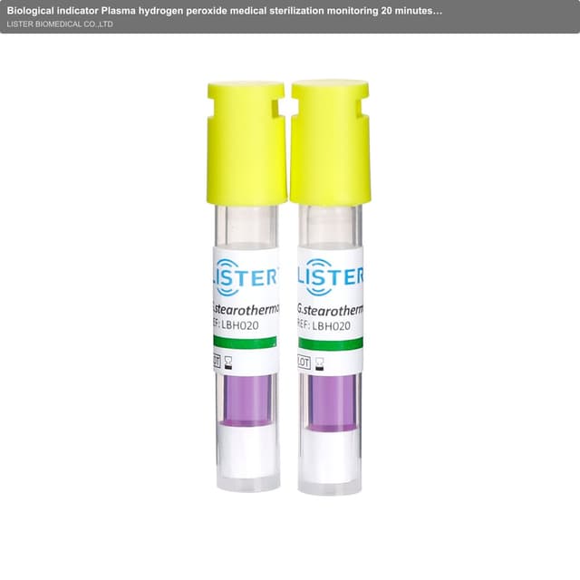 Biological indicator Plasma hydrogen peroxide medical sterilization monitoring 20 minutes self-contained biological indicator