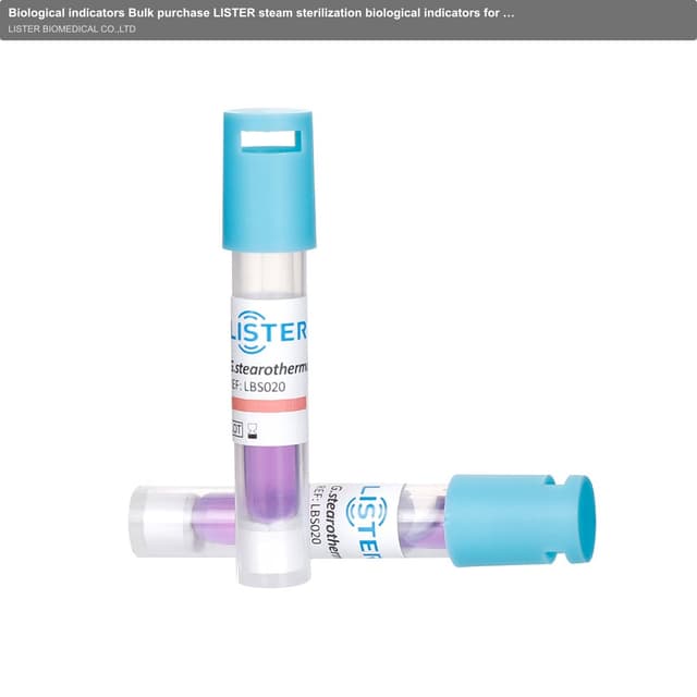 Biological indicators Bulk purchase LISTER steam sterilization biological indicators for 20 minutes rapid medical testing