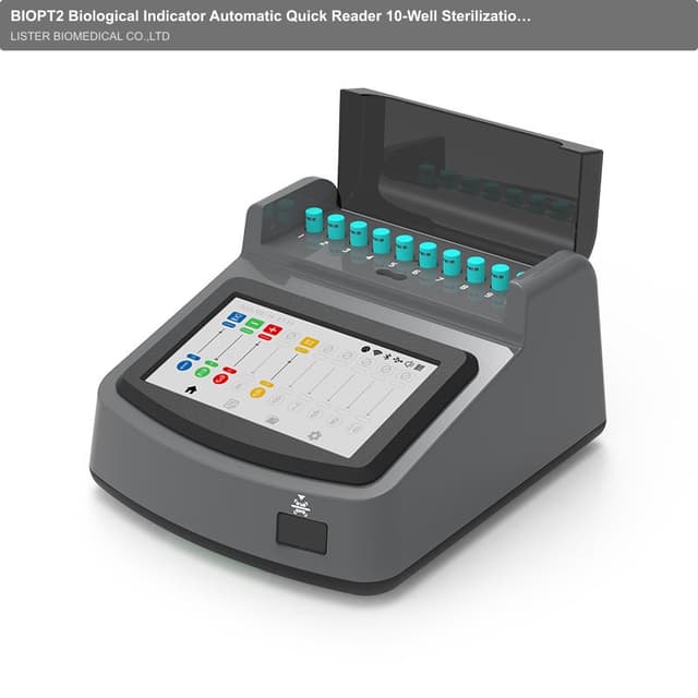 BIOPT2 Biological Indicator Automatic Quick Reader 10-Well Sterilization Monitoring Device Constant Temperature Culture Monitor